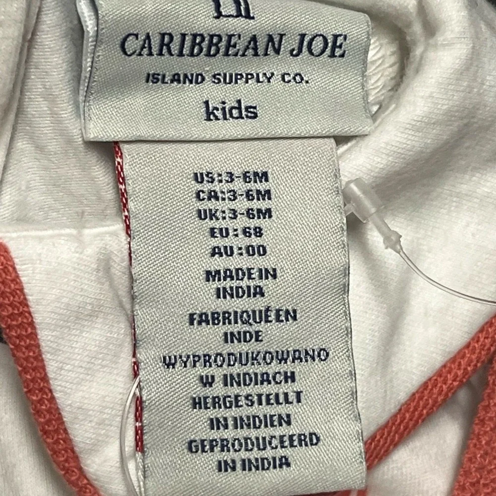 NWOT Caribbean Joe Baby Boy Nautical Bodysuit and Suspender Shorts Set 3-6 Month